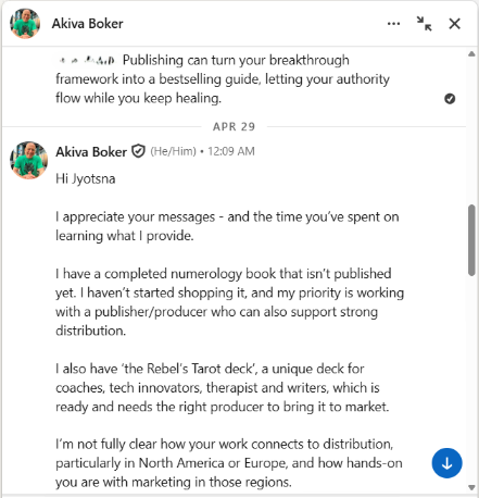 Book Writing campaign results for Professional Services client — example 1