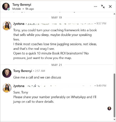 Book Writing campaign results for Professional Services client — example 2