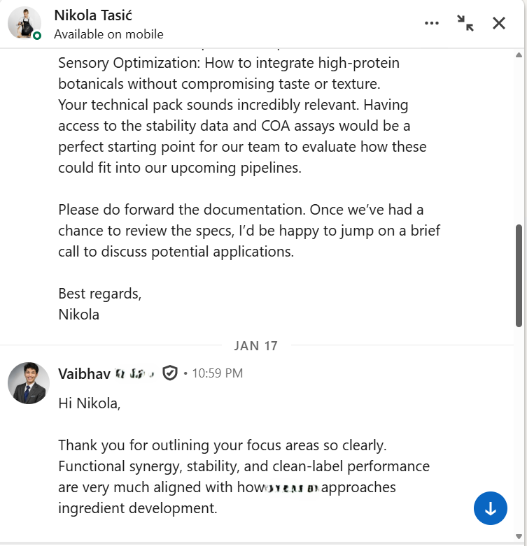 Nutraceutical campaign results for Manufacturig client — example 4