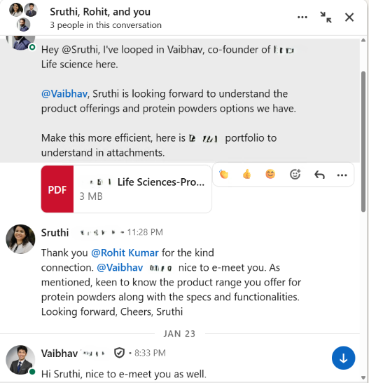 Nutraceutical campaign results for Manufacturig client — example 7