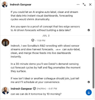 Tech Product campaign results for Tech Services client — example 2