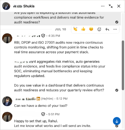Tech Product campaign results for Tech Services client — example 5