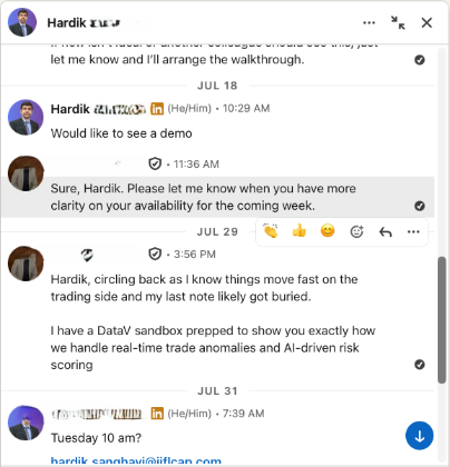 Tech Product campaign results for Tech Services client — example 7